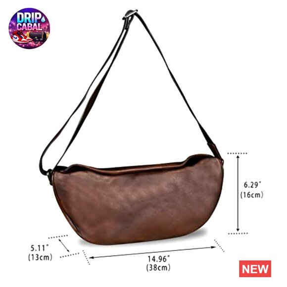 Genuine Leather Sling Backpack Crossbody Daypack Vintage Handmade